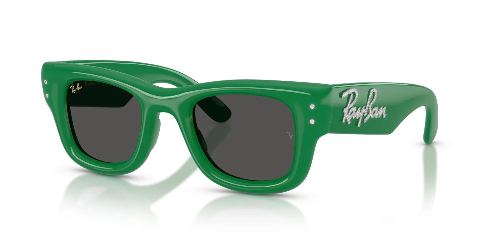 Ray-Ban Wayfarer Puffer 4940B Sunglasses - Green & Strass - view 7